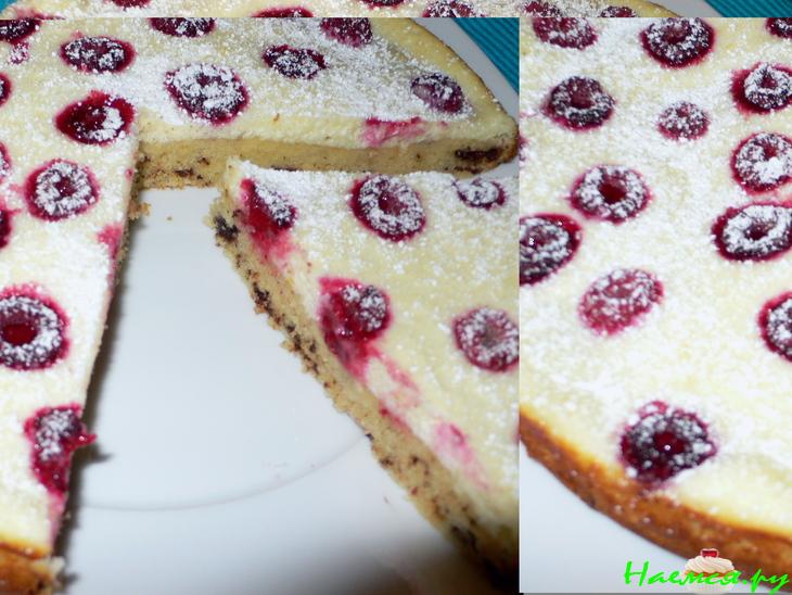 Торт творожный с малиной Торт творожный с малиной