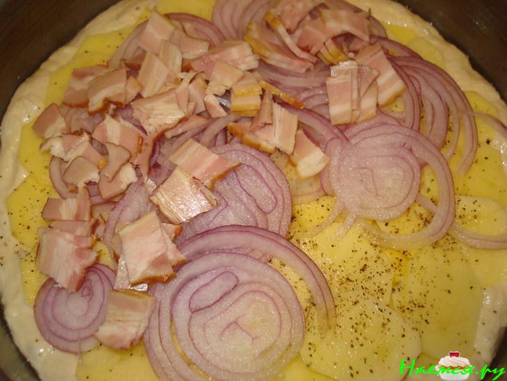 Пирог из жидкого пушистого дрожжевого теста