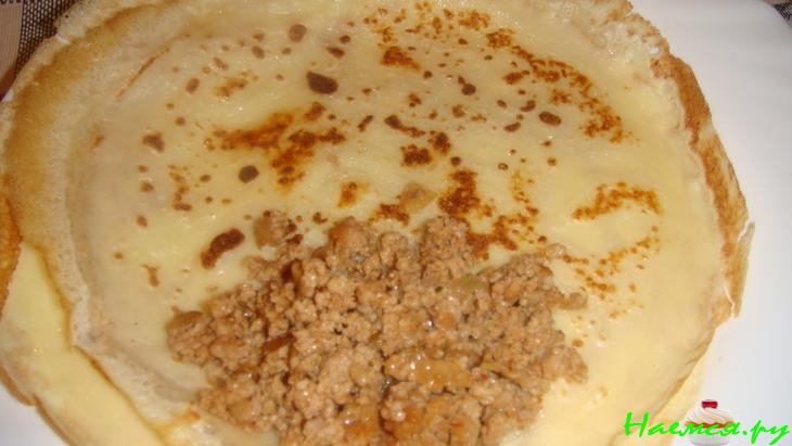 Блинчики с мясом классические Блинчики с мясом классические