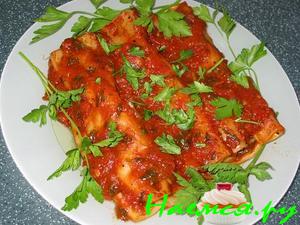 Каннеллони под томатным соусом