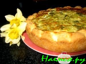 Открытый пирог с брокколи и сыром Открытый пирог с брокколи и сыром