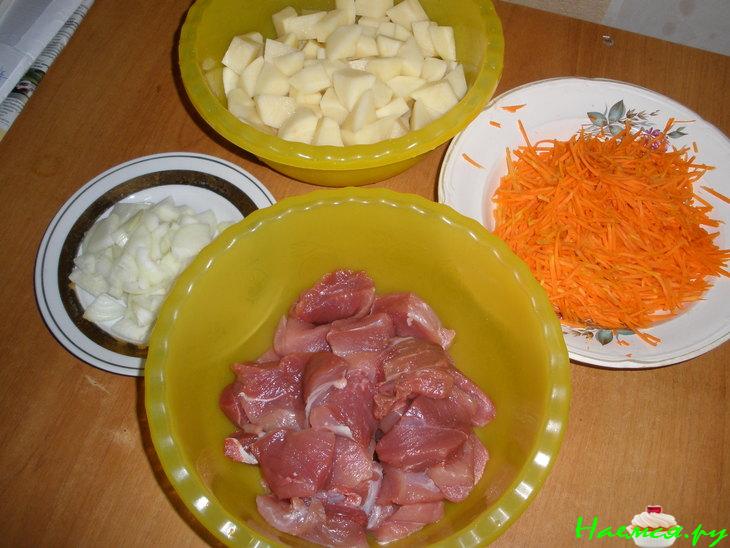 Мясо с картофелем в маринаде Мясо с картофелем в маринаде