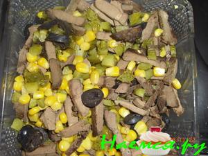 Салат из говяжьей печени с... тем, что нашлось