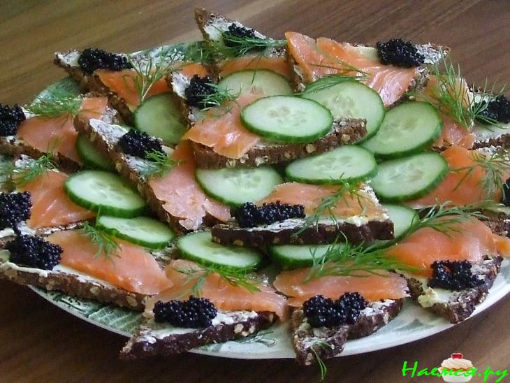 Бутерброды "Ржаные треугольники"