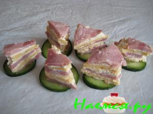 Закусочка ветчинно-сырная