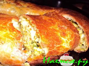 Вертута молдавская с яйцом, луком и зеленью