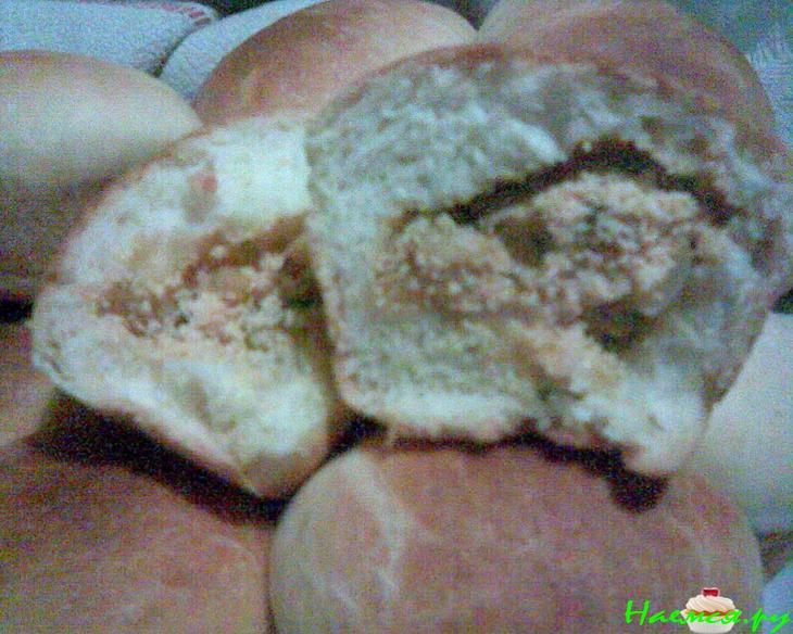 Постные булочки с рыбной икрой (икра минтая)