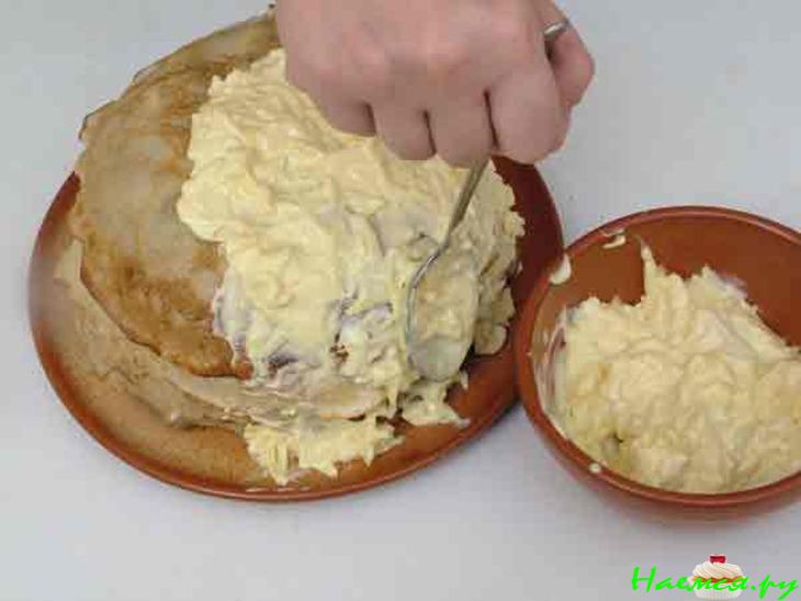 Блинчатый пирог с кабачками