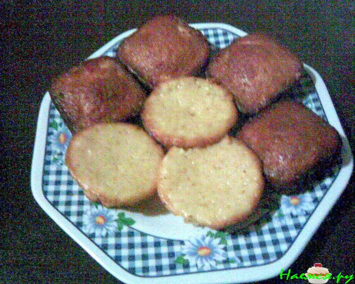 Творожные кексы (маффины) с ванильным пудингом