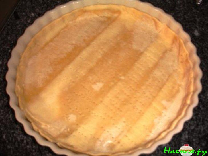 Пирог из курицы и лук-порей