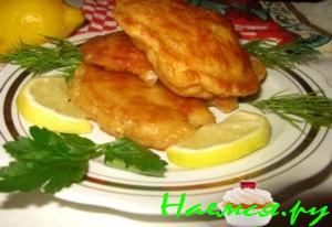 Морской язык в кляре с соевым соусом и сыром