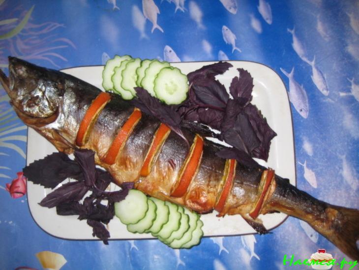 Запеченная с апельсином горбуша