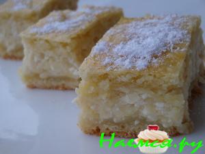 Нежный песочный пирог с творожно-яблочной начинкой Нежный песочный пирог с творожно-яблочной начинкой