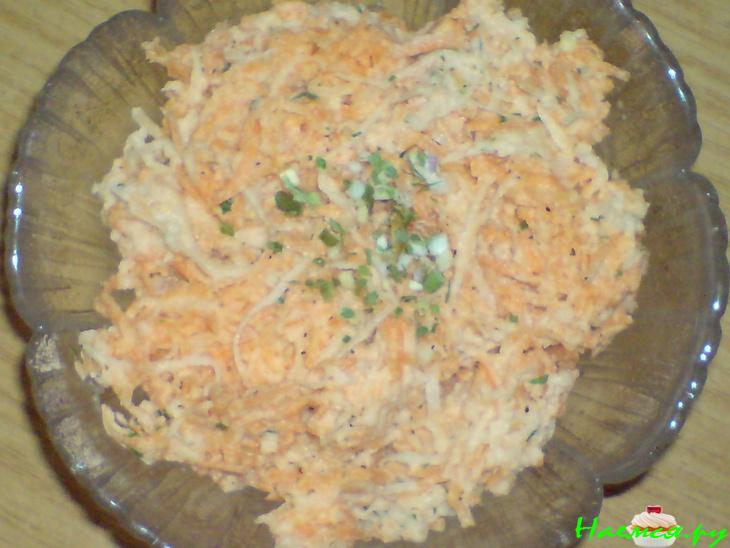 Салат из кольраби и моркови