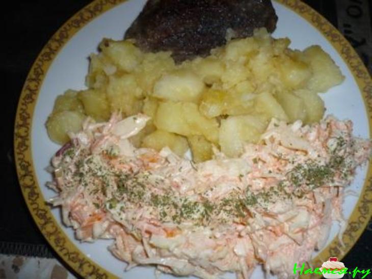 Постный легкий салатик "Солнечная улыбочка"