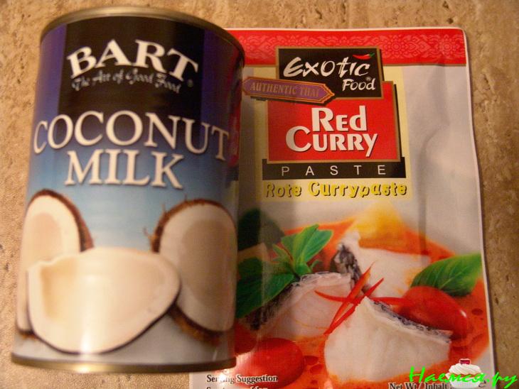 Карри с креветками и лотосом