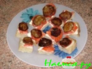 Бутерброды с помидорами и баклажанами