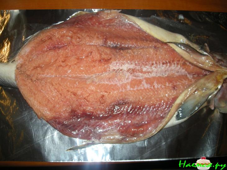 Рыбка фаршированная грибами (горбуша)