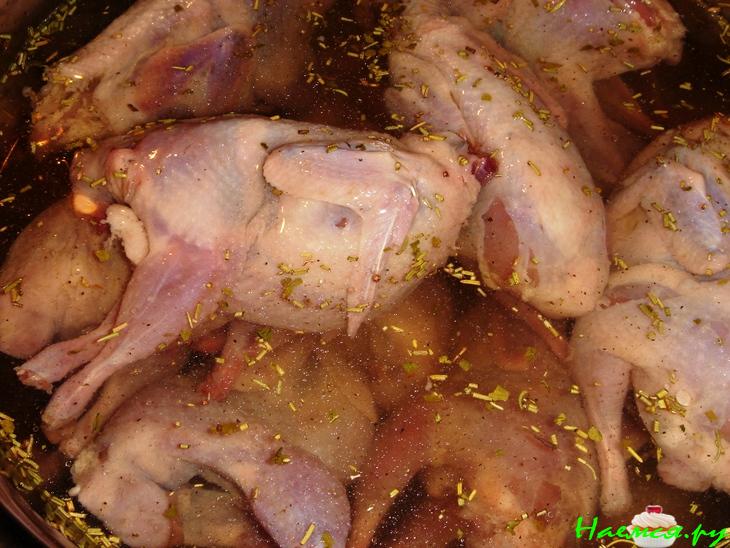 Перепелки на шампурах