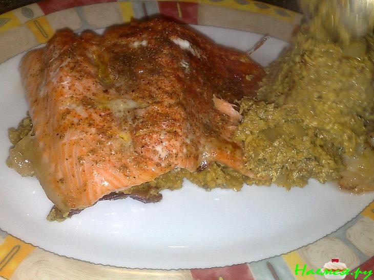 Форель в кокосовой стружке