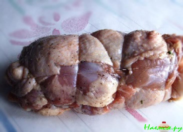 Рулет куриный с баклажаном
