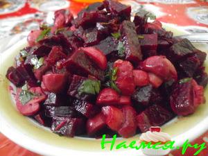 Салат из свеклы с грибами