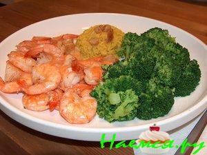 "Kреветки с чесноком"