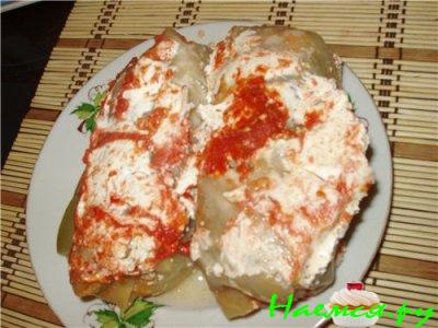 Голубцы с квашеной капустой и фасолью Голубцы с квашеной капустой и фасолью