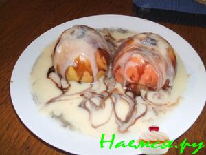 Запечённые яблоки с ванильным соусом Запечённые яблоки с ванильным соусом