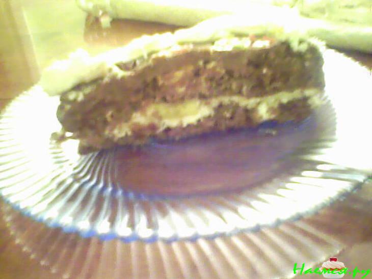 Торт бисквитный "Бабочка" с банановым кремом
