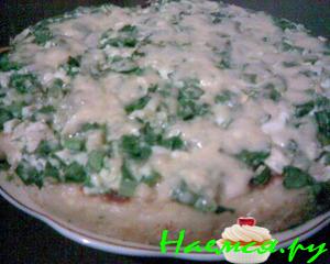 Открытый картофельный пирог - запеканка с зеленью