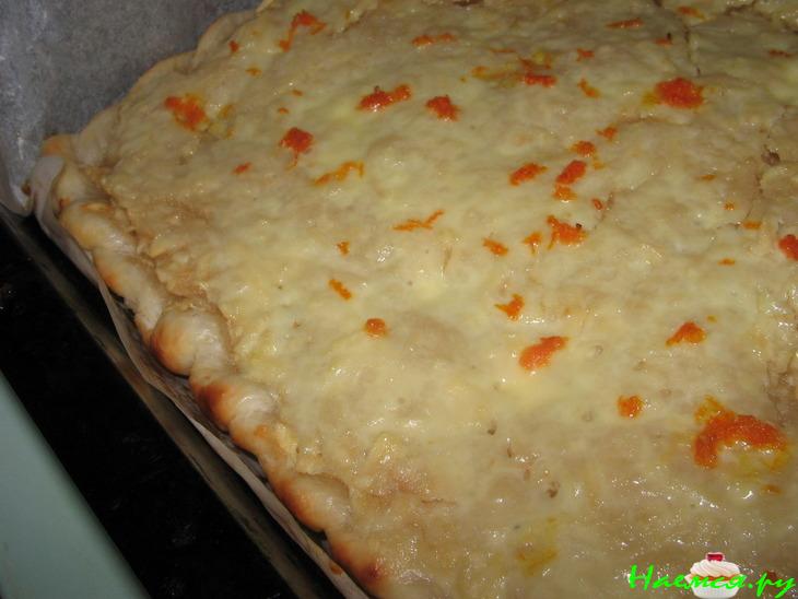 Пирог яблочный со сметанной заливкой