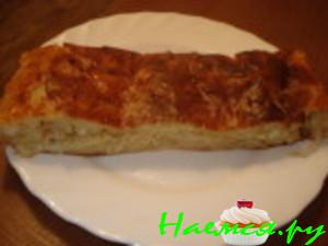 Бисквитный пирог с капустой