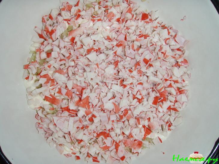 Крабовое мясо под "шубой" Крабовое мясо под "шубой"