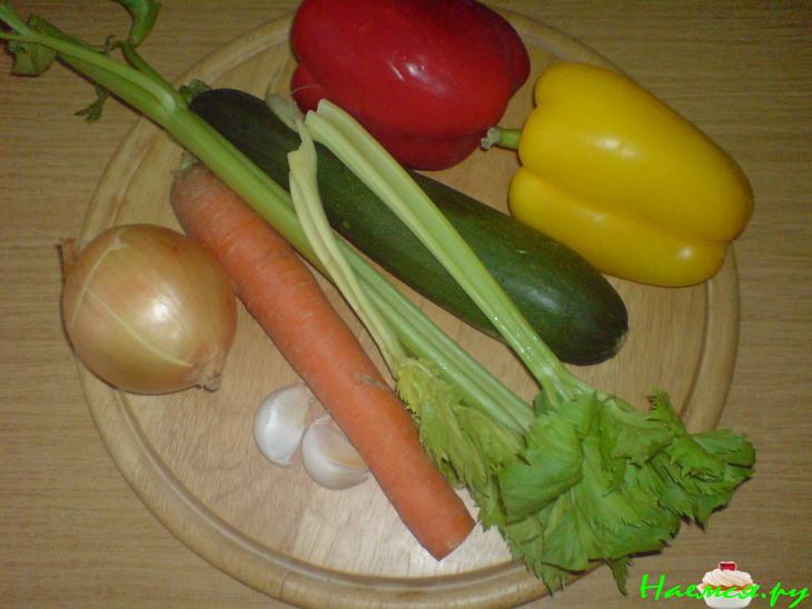 Макароны в сырно-овощном соусе Макароны в сырно-овощном соусе