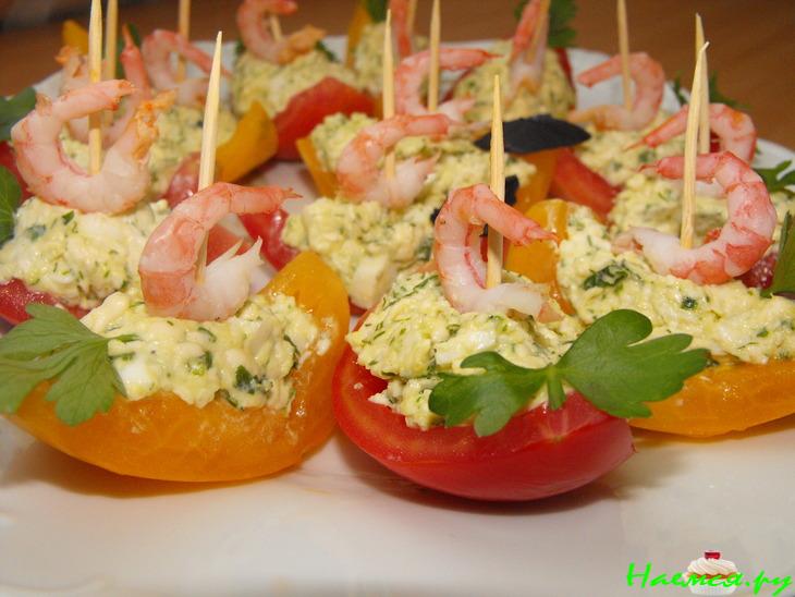 'Лодочки' с креветками