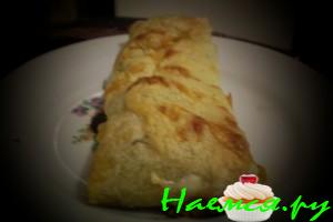 "Фаршированный" лаваш запечённый в духовке "Фаршированный" лаваш запечённый в духовке