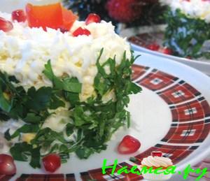 Салат нежный с кальмарами Салат нежный с кальмарами