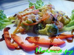 Фарфалле с песто, запеченные с овощами под соусом бешамель Фарфалле с песто, запеченные с овощами под соусом бешамель