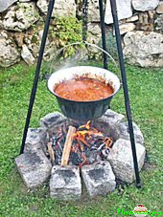 Венгерский гуляш на костре Венгерский гуляш на костре