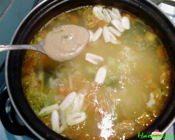 Овощной суп с хреном и горчицей