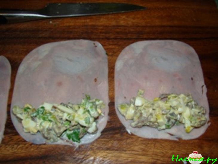 Рулетики ветчинные заливные Рулетики ветчинные заливные