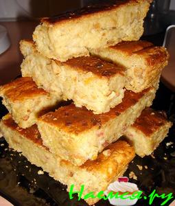 Поленница с картошкой и шкварками