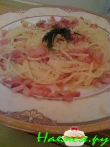 Карбонара с белым сухим вином