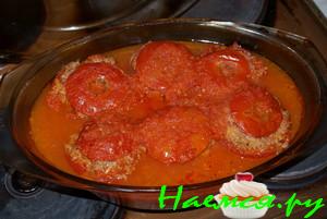 Фаршированные помидоры мякотью свинины и рисом