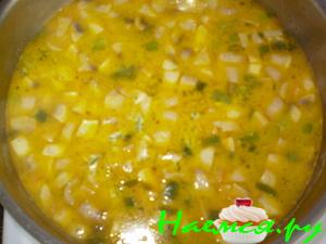 Грибной суп с плавленым сыром