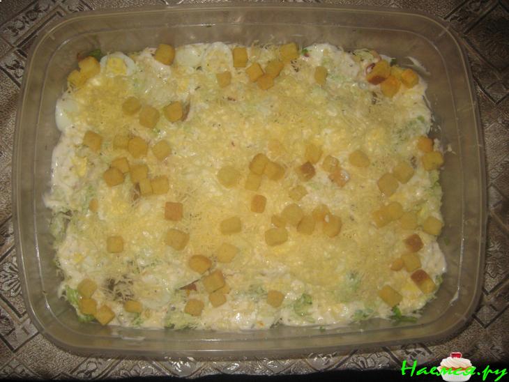 Салат "Цезарь" с пекинской капустой