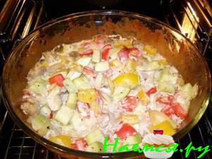 Курочка с овощами в сметане Курочка с овощами в сметане