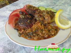 Барашек запеченный с булгуром Барашек запеченный с булгуром