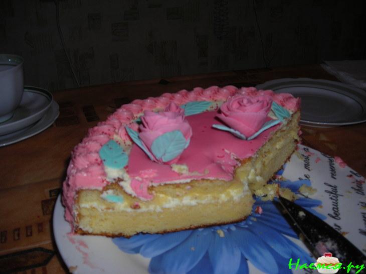 Торт бисквитный 'Розовая мечта'